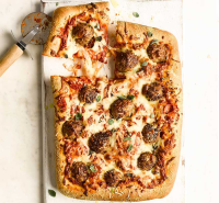 Deep-dish meatball marinara pizza recipe - BBC Good Food image