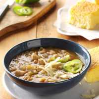GREEN CHICKEN CHILI WITH WHITE BEANS RECIPES