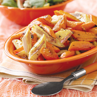 Oven-Roasted Parsnips and Carrots Recipe | MyRecipes image