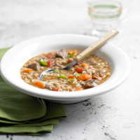 Beef & Barley Soup Recipe - EatingWell image