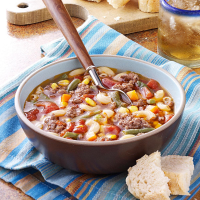 Beef Macaroni Soup Recipe: How to Make It - Taste of Home image