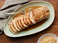 Roast Pork Loin with Applesauce Recipe | Food Net… image