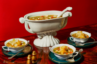 Chicken Pot Pie Soup with Puff Pastry Croutons Recipe ... image