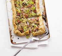 Leek, cheese & bacon tart recipe - BBC Good Food image