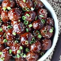 Slow Cooker Teriyaki Meatballs - Let's Dish Recipes image