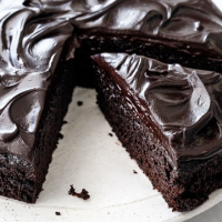 Sour Cream Chocolate Cake with Glossy Chocolate Frostin… image