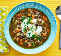 Mushroom & potato soup recipe - BBC Good Food image