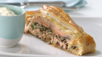 Salmon in puff pastry recipe - BBC Food image