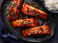 Bourbon-Glazed Salmon Recipe | MyRecipes image
