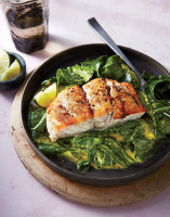 Sautéed Snapper with Curried Greens Recipe | MyRecipes image