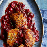Cranberry-Balsamic Chicken Thighs Recipe - EatingWell image