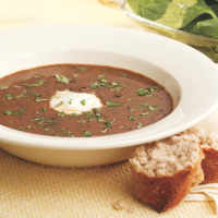 Black Bean Soup Recipe - EatingWell image