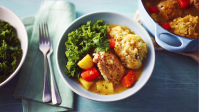 Slow cooker chicken casserole with dumplings - BBC Food image