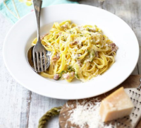 Creamy courgette & bacon pasta recipe - BBC Good Food image