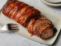 Bacon-Wrapped Meatloaf with Brown Sugar-Ketchup Glaze ... image
