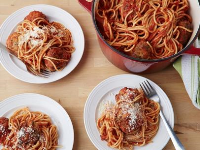 Spicy Turkey Meatballs and Spaghetti Recipe | Ina Garten ... image