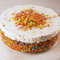 Best Fruity Pebbles Cheesecake Recipe - How To ... - Delish image