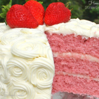 Strawberry Cake {A Scratch Recipe} - My Cake School image