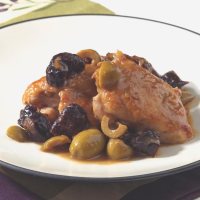 Chicken with Green Olives & Prunes Recipe - EatingWell image