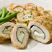 Spinach & Mozzarella Stuffed Chicken Recipe | MyRecipes image