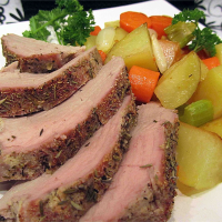 Herb Roasted Pork Loin and Potatoes Recipe | Allrecipes image