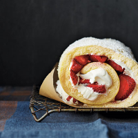 Strawberry-Almond Cake Roll Recipe | MyRecipes image