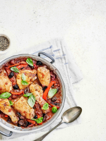 Chicken Cacciatore Recipe with Red Pepper and Olives image