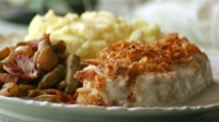 PORK CHOPS WITH SOUR CREAM AND FRIED ONIONS RECIPES