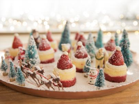 Cheery Cheesecake Santa Hats Recipe | Ree ... - Food Network image
