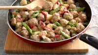 Creamy Meatball and Garden Vegetable Skillet Recipe ... image
