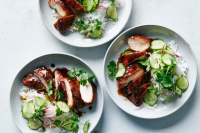 Soy-Glazed Chicken Breasts With Pickled Cucumbers Recip… image