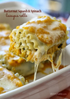 Butternut Squash and Spinach Lasagna Rolls - Skinnytaste image