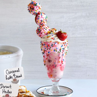 Strawberry Sprinkled Donut Milkshake - Recipes | Pampere… image