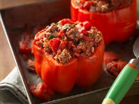 STUFFED PEPPERS WITH RICE AND GROUND BEEF RECIPES