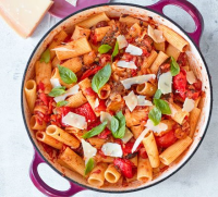Caponata pasta recipe - BBC Good Food image