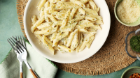 Creamy Garlic Penne Pasta Recipe - Food.com image