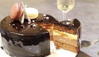Tuxedo Cake With Chocolate Silk Frosting Recipe - Recipes.… image