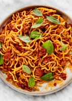 Spicy-Sweet Sambal Pork Noodles Recipe - Bon Appétit image