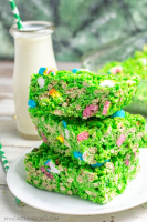 Lucky Charms Rice Krispie Treats - My Heavenly Recipes image