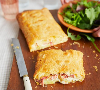 Ham, cheese & potato pie recipe - BBC Good Food image