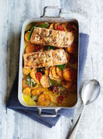 Sweet potato & salmon tray bake | Jamie Oliver recipes image