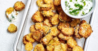 Air fryer pickle chips with ranch dipping sauce ... image