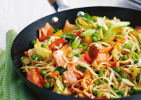 Teriyaki salmon noodles | Sainsbury's Recipes image