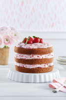 Strawberry Limeade Cake with Strawberry Cream Cheese Fro… image