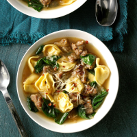 Sausage and Spinach Tortellini Soup Recipe: How to Make It image