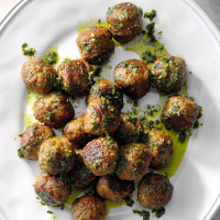 Meatballs with Chimichurri Sauce Recipe: How to Make It image