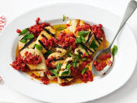 Grilled Halloumi with Spicy-Sweet Peppers Recipe | Food ... image