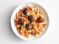 Penne with Vodka Sauce and Mini Meatballs Recipe | Food image