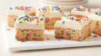 Cake Batter Cookie Bars Recipe - BettyCrocker.com image