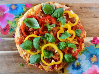 Upside-Down Red Cheesy Pizza Recipe | Ree Drummond | Food ... image